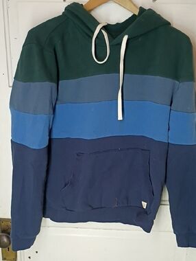 Marine Layer Men's Striped Pullover Colorblock Hoodie